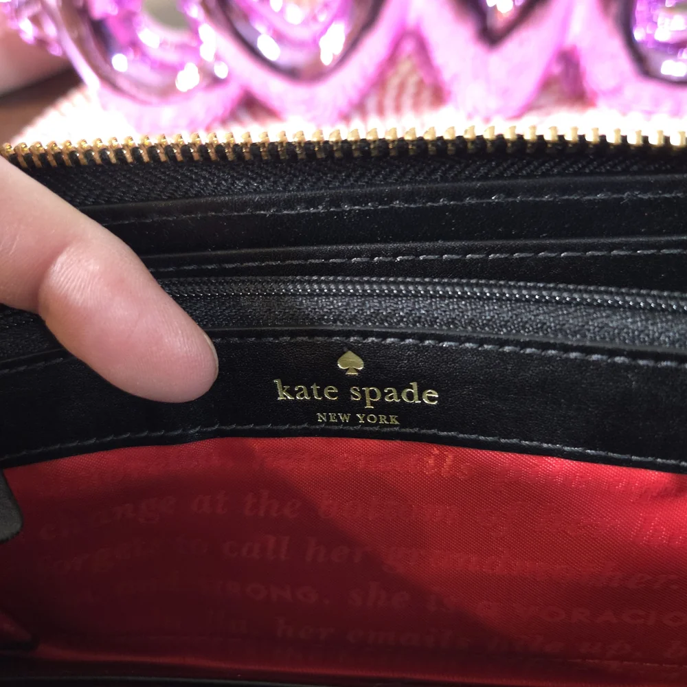 EUC Kate Spade Black/White Polka Dot Wallet - Picture 6 of 7